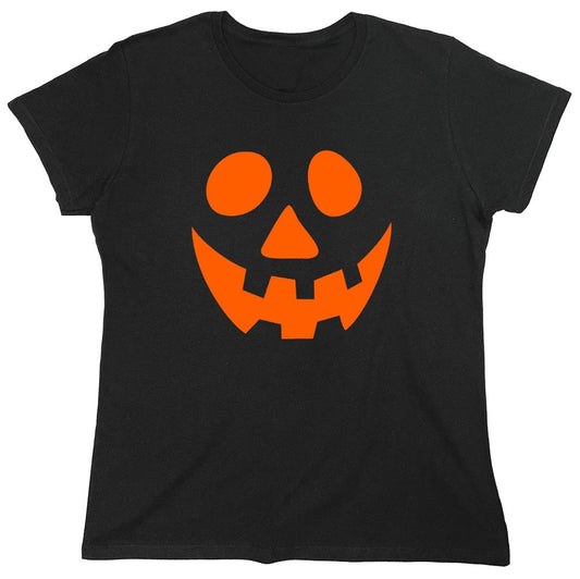 Funny T-Shirts design "Smile Pumpkin Emoticon T-Shirt - Womens"