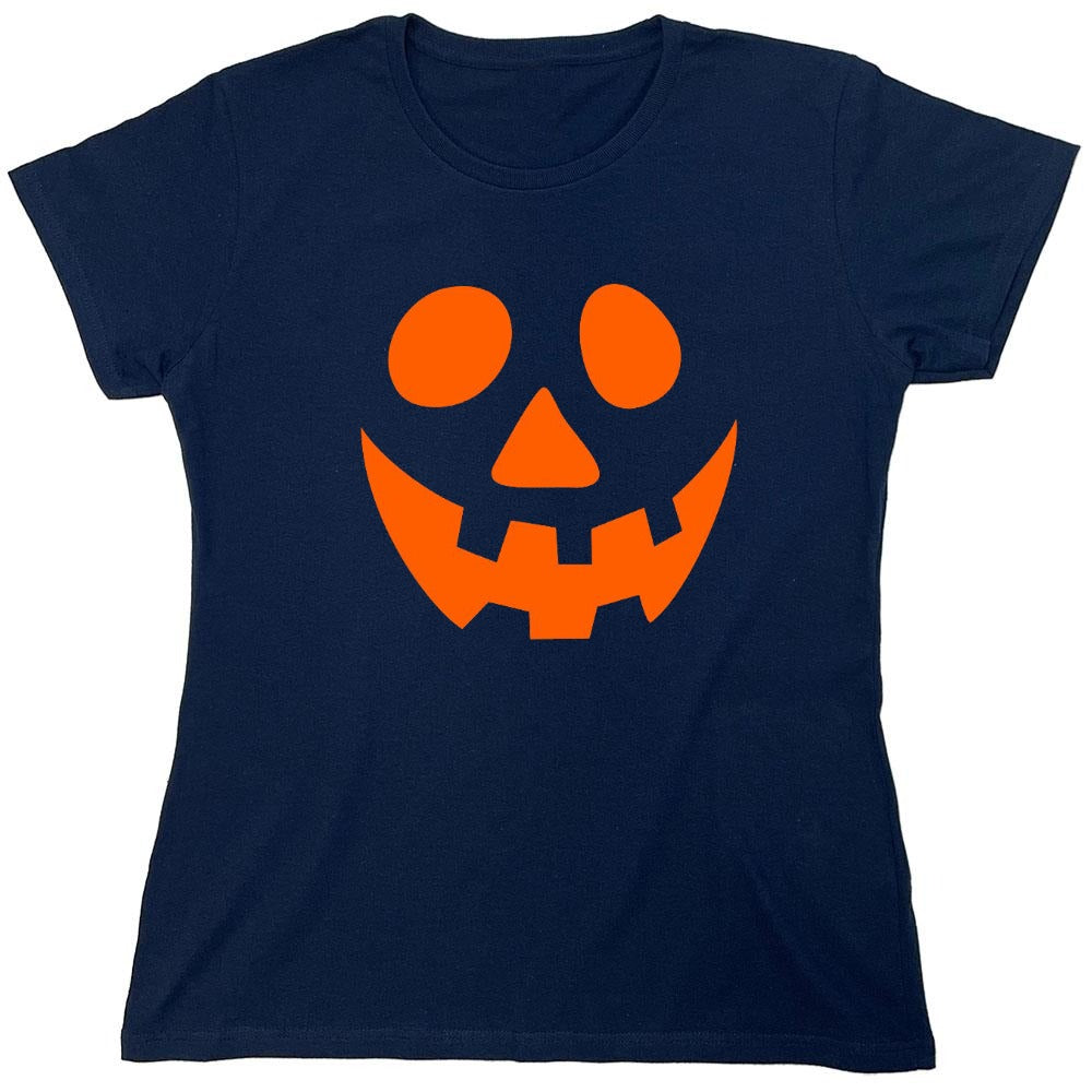 Funny T-Shirts design "Smile Pumpkin Emoticon T-Shirt - Womens"