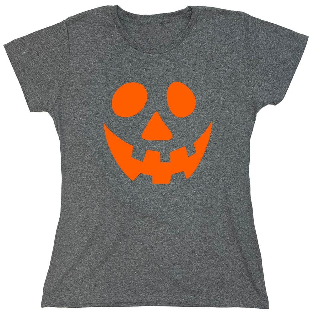 Funny T-Shirts design "Smile Pumpkin Emoticon T-Shirt - Womens"