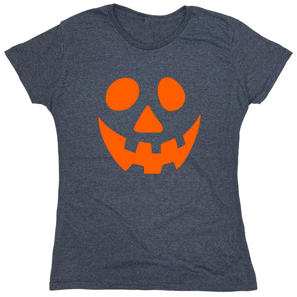 Funny T-Shirts design "Smile Pumpkin Emoticon T-Shirt - Womens"