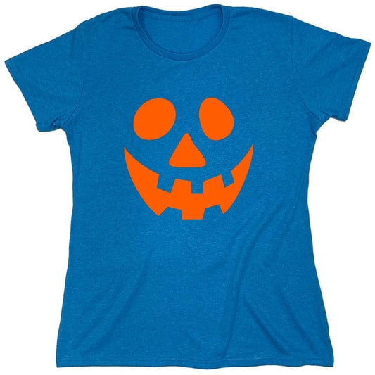 Funny T-Shirts design "Smile Pumpkin Emoticon T-Shirt - Womens"