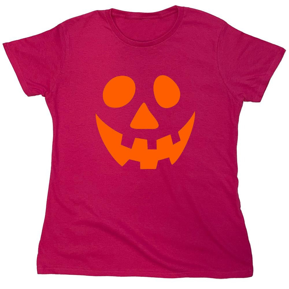 Funny T-Shirts design "Smile Pumpkin Emoticon T-Shirt - Womens"