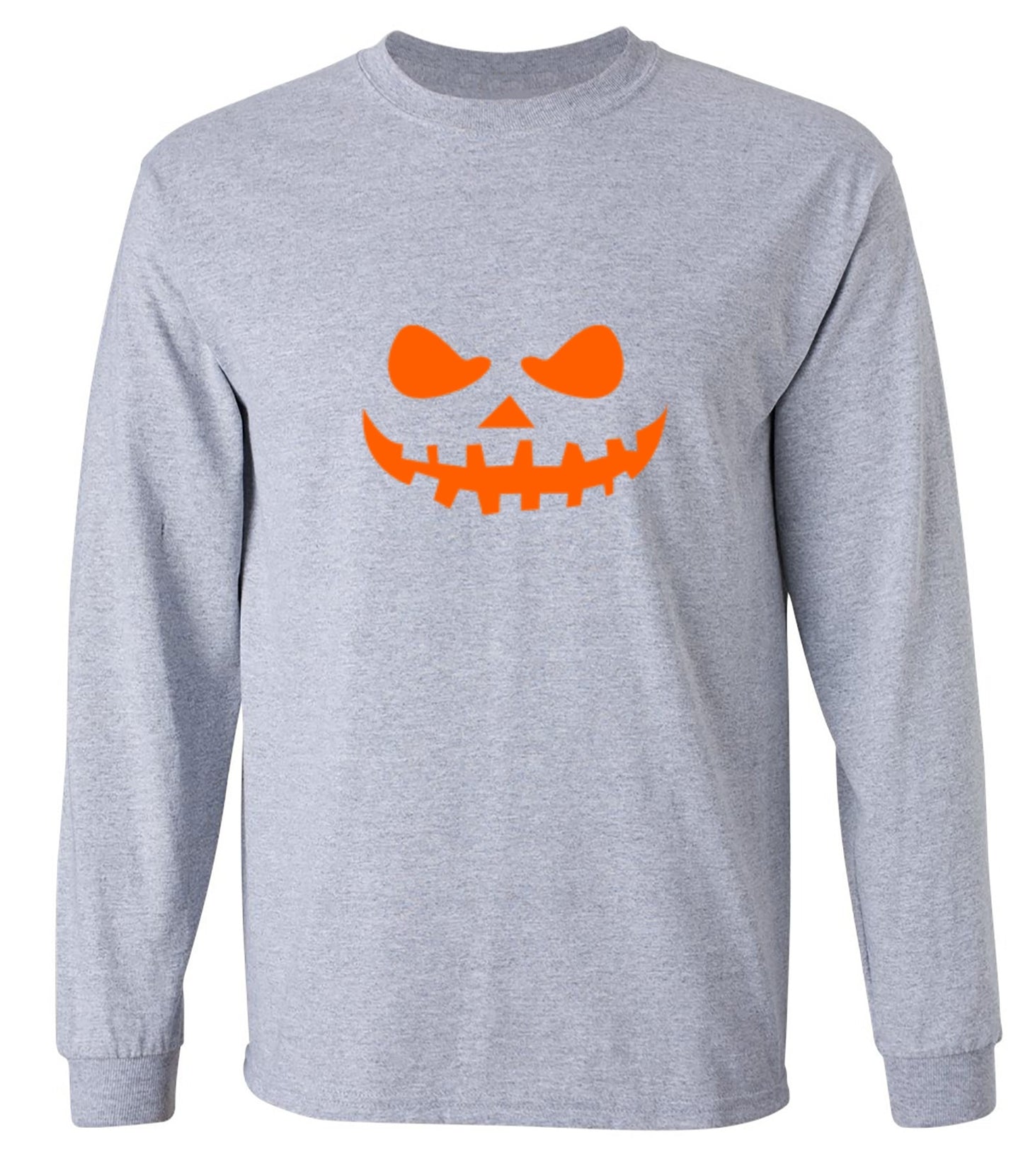 Funny T-Shirts design "Teeth Pumpkin Emoticon T-Shirt - Long Sleeve"