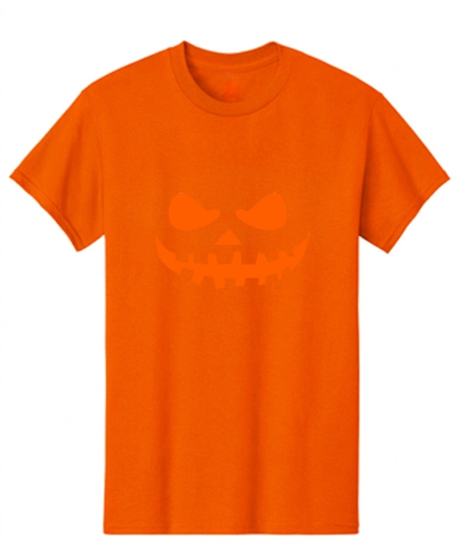 Funny T-Shirts design "Teeth Pumpkin Emoticon T-Shirt"