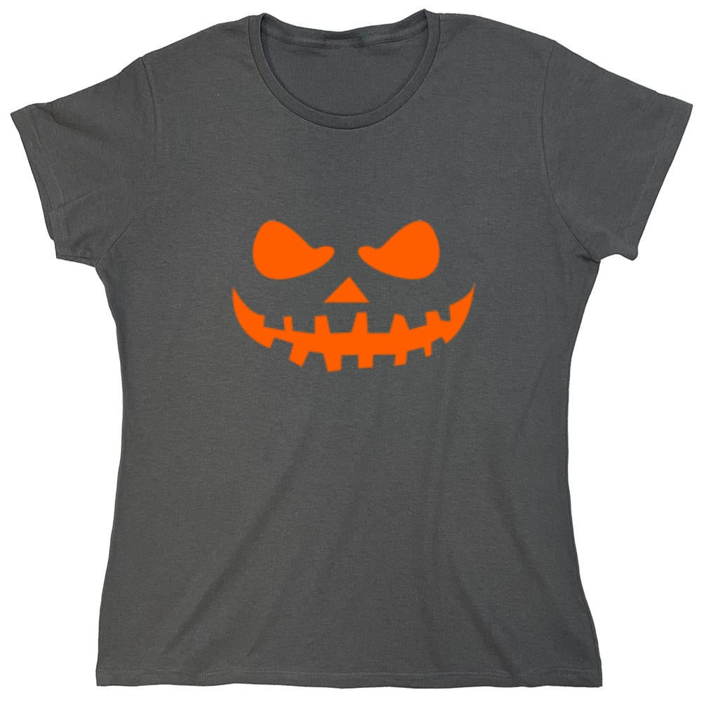 Funny T-Shirts design "Teeth Pumpkin Emoticon T-Shirt"