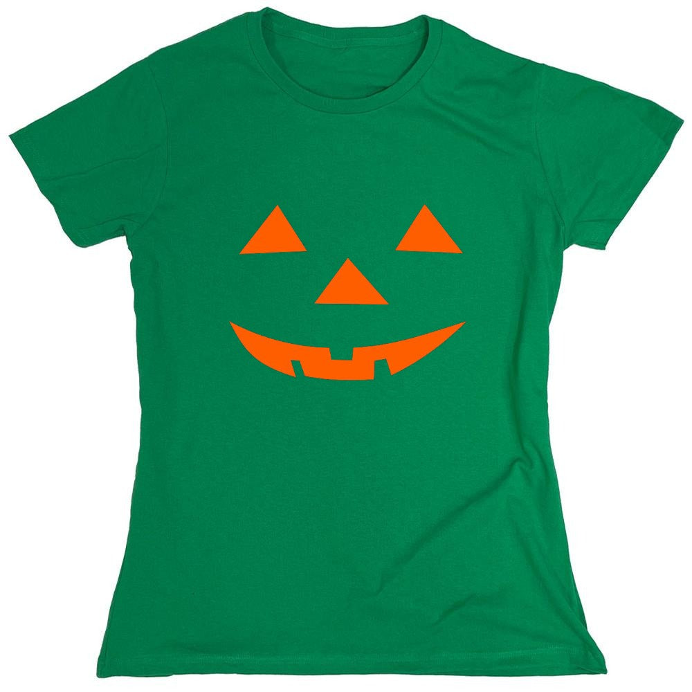 Funny T-Shirts design "Triangle Pumpkin Emoticon T-Shirt - Womens"