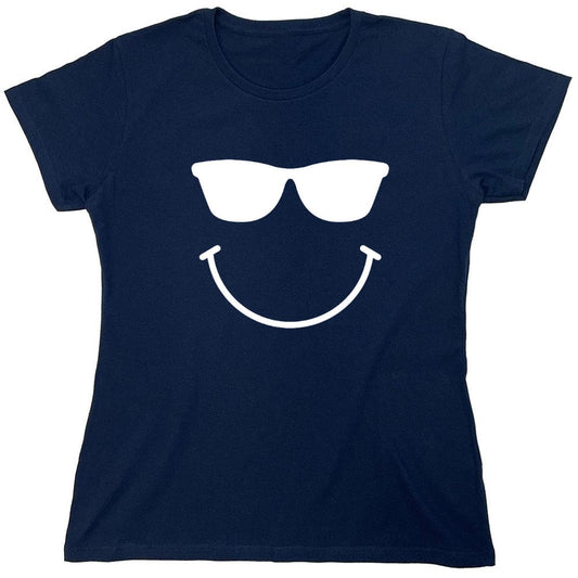 Funny T-Shirts design "Sunglasses Smile Face Emoticon - Womens"