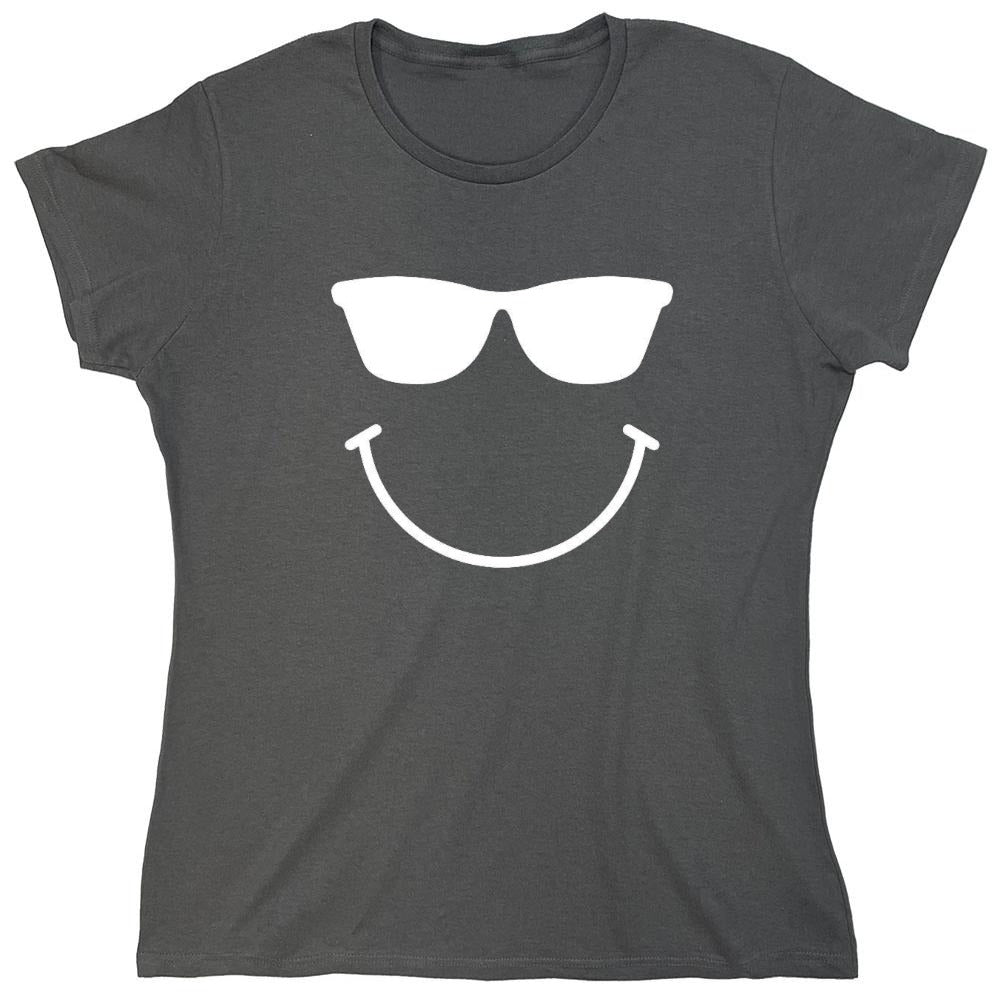 Funny T-Shirts design "Sunglasses Smile Face Emoticon - Womens"