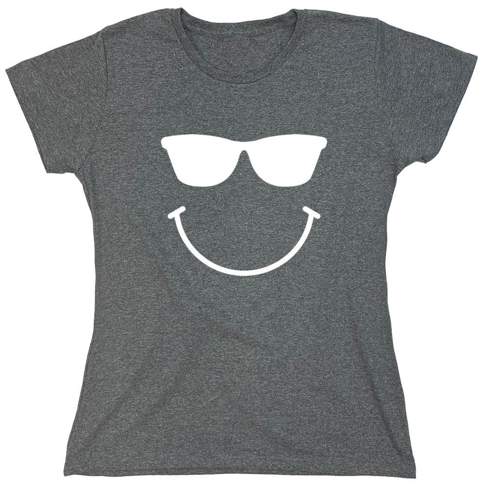 Funny T-Shirts design "Sunglasses Smile Face Emoticon - Womens"
