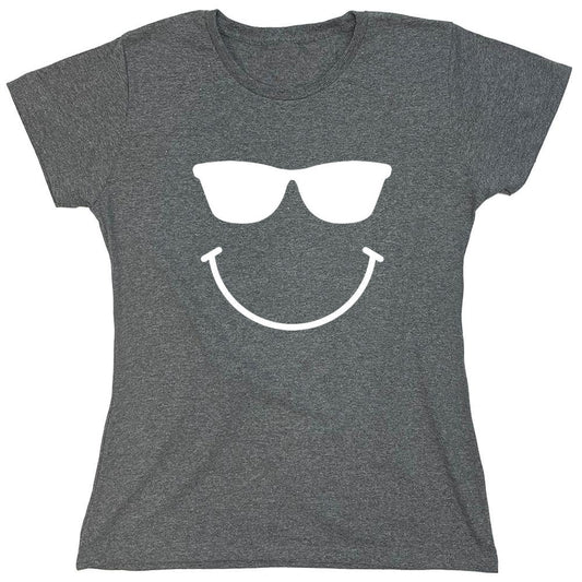 Funny T-Shirts design "Sunglasses Smile Face Emoticon - Womens"