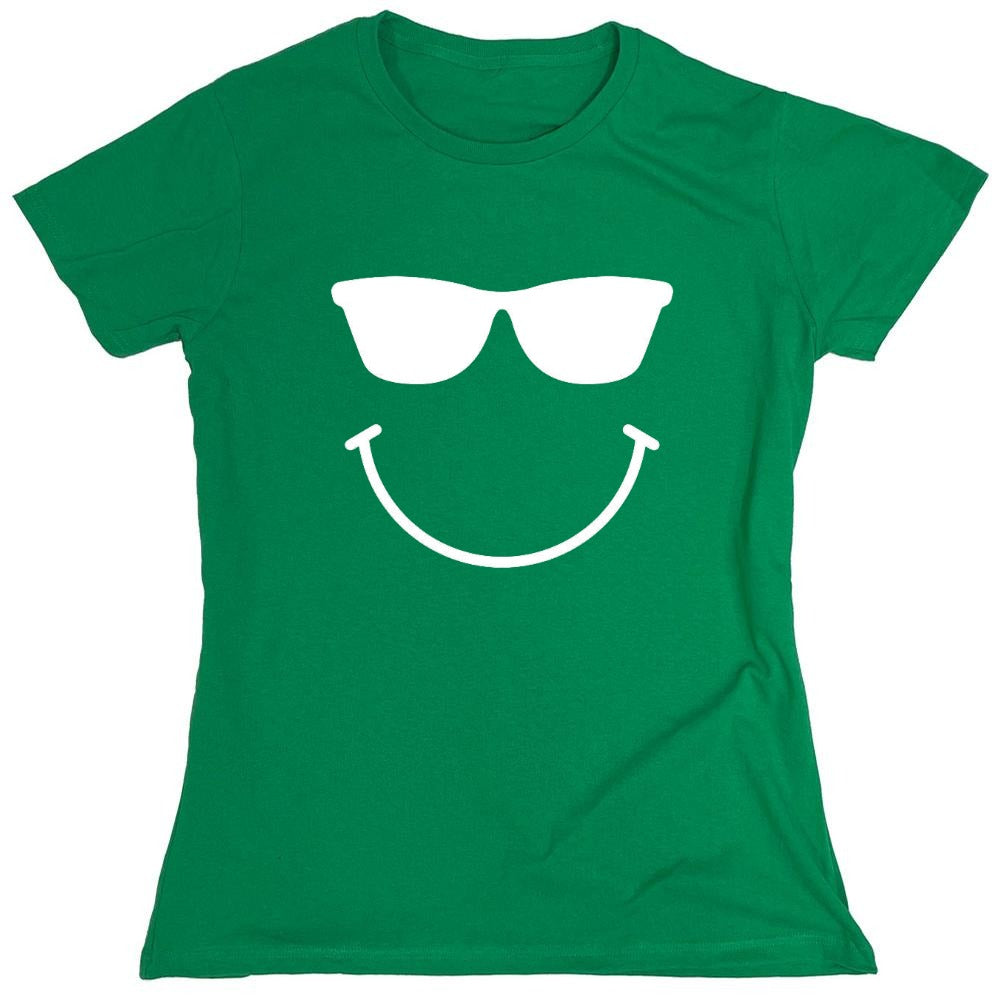 Funny T-Shirts design "Sunglasses Smile Face Emoticon - Womens"