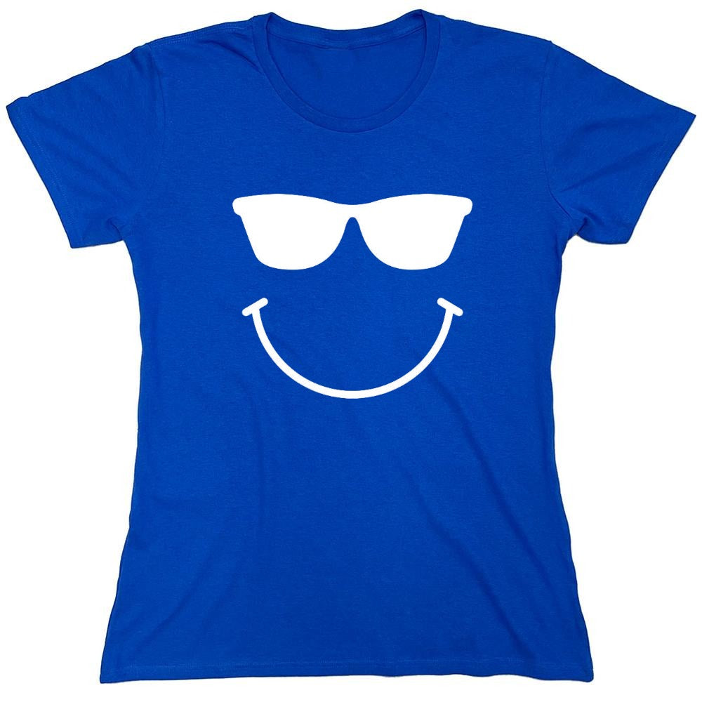 Funny T-Shirts design "Sunglasses Smile Face Emoticon - Womens"