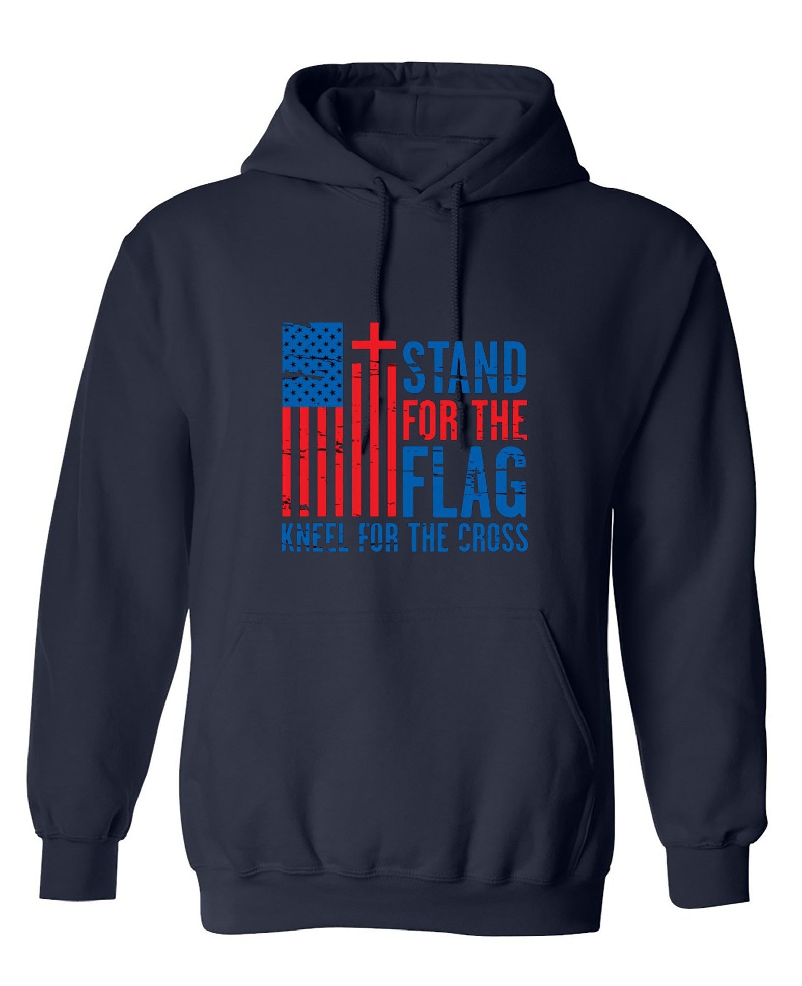 Funny T-Shirts design "Stand For The Flag Kneel For The Cross Shirt! - Hoodie"
