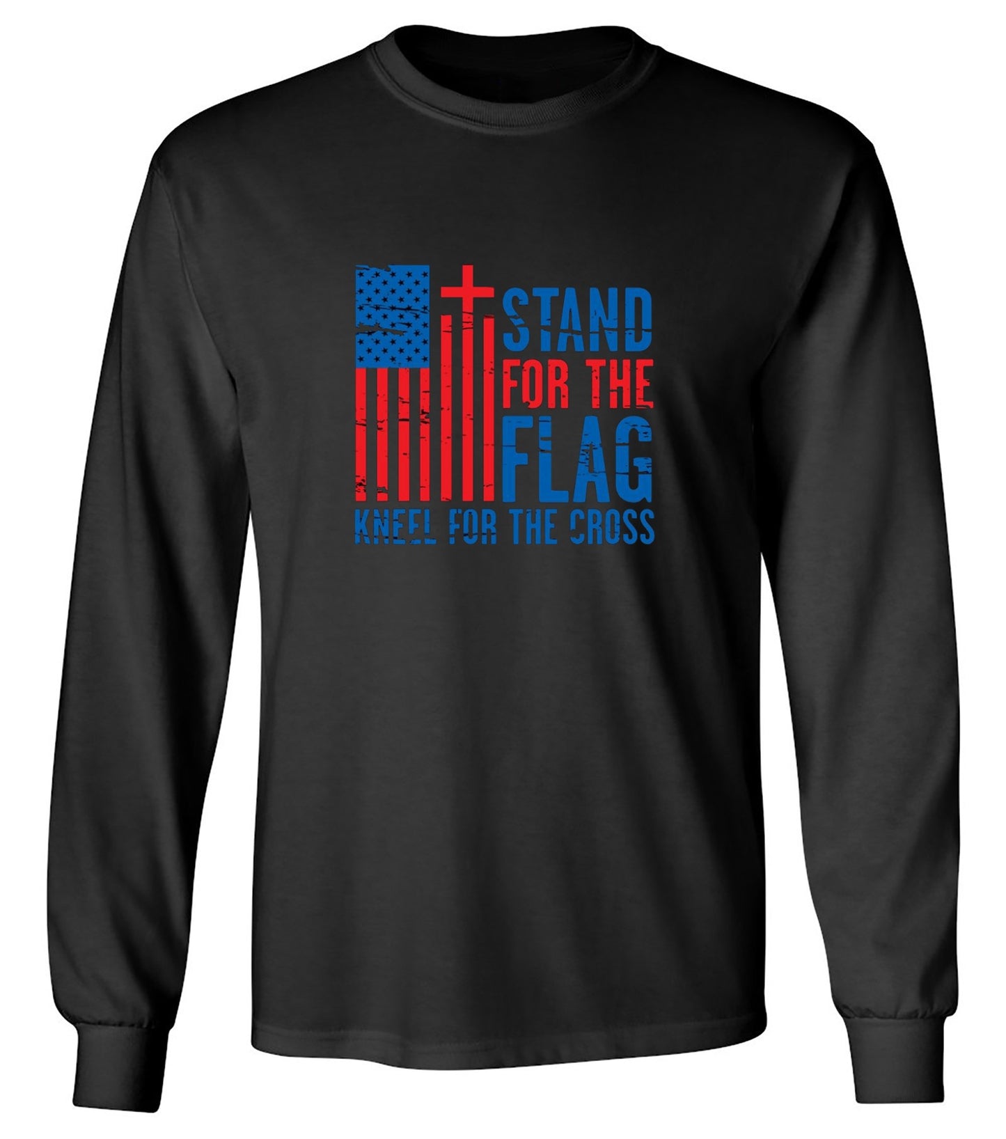 Funny T-Shirts design "Stand For The Flag Kneel For The Cross Shirt!"