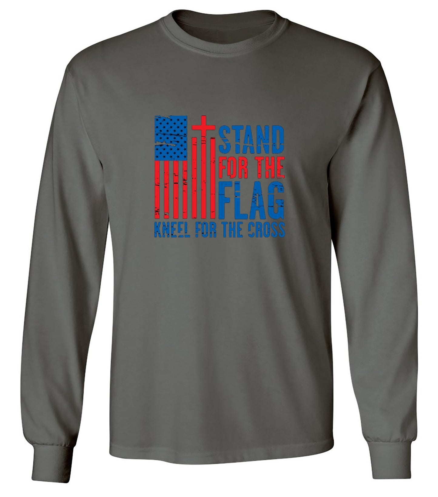 Funny T-Shirts design "Stand For The Flag Kneel For The Cross Shirt!"