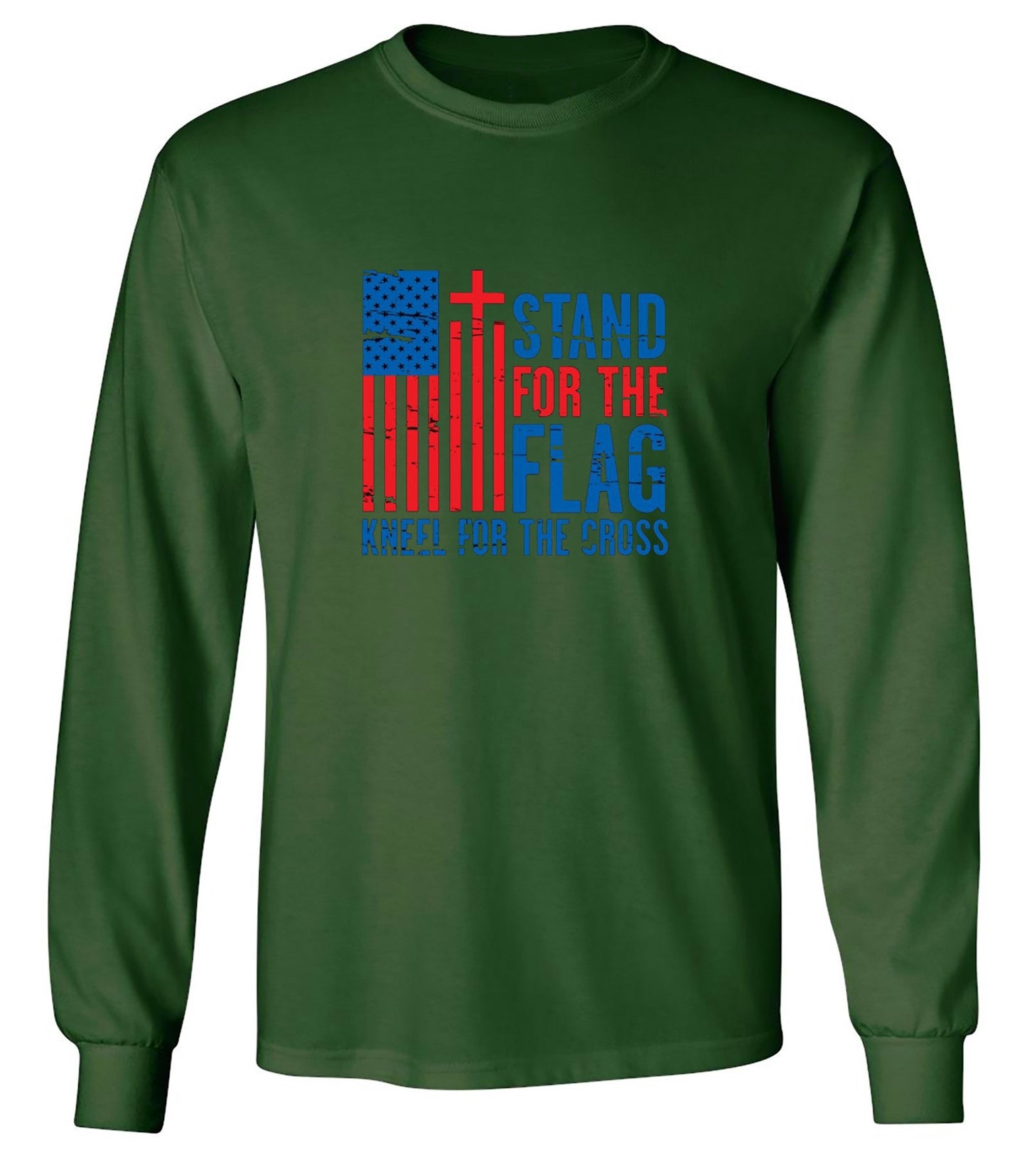 Funny T-Shirts design "Stand For The Flag Kneel For The Cross Shirt!"