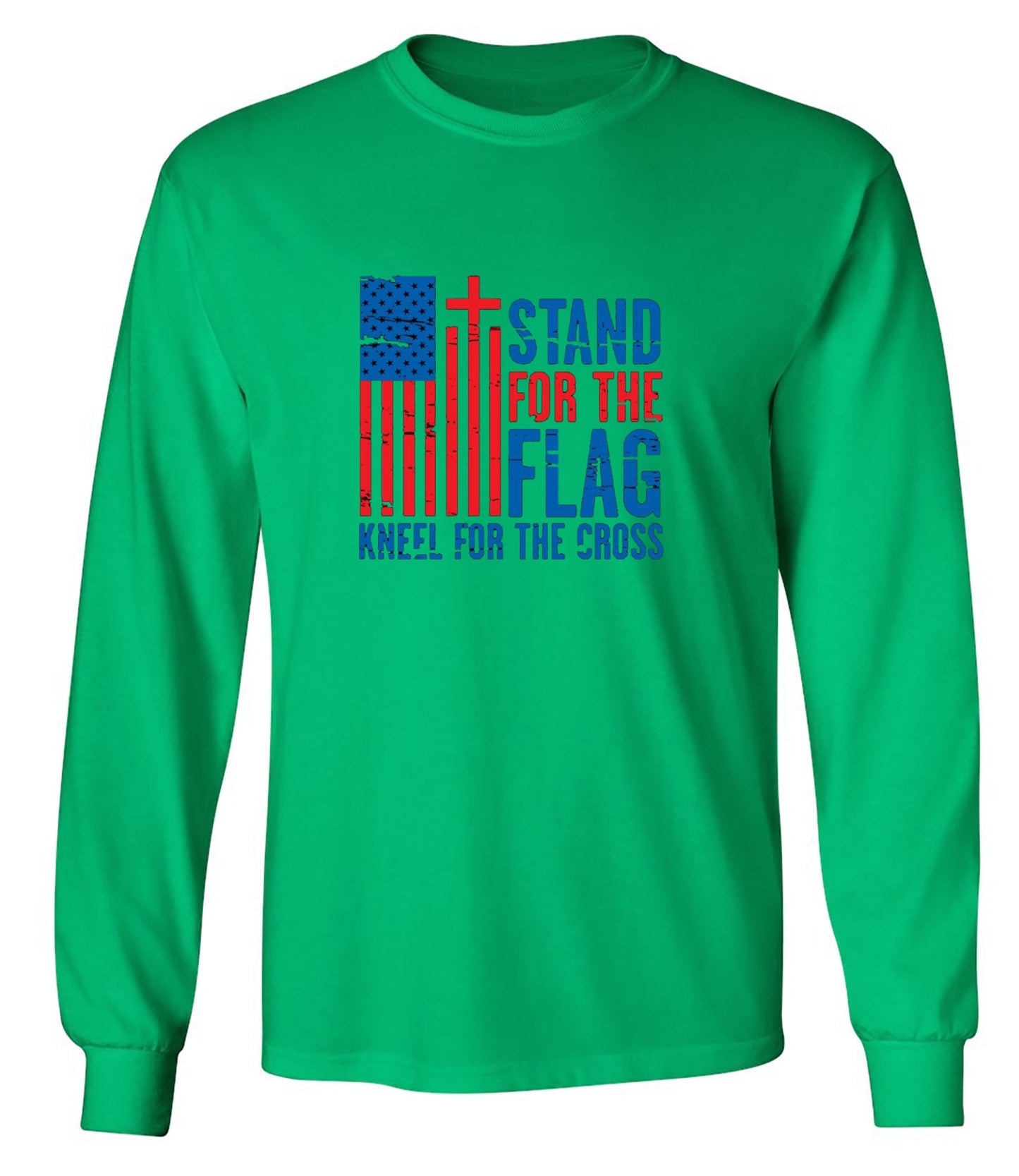 Funny T-Shirts design "Stand For The Flag Kneel For The Cross Shirt!"