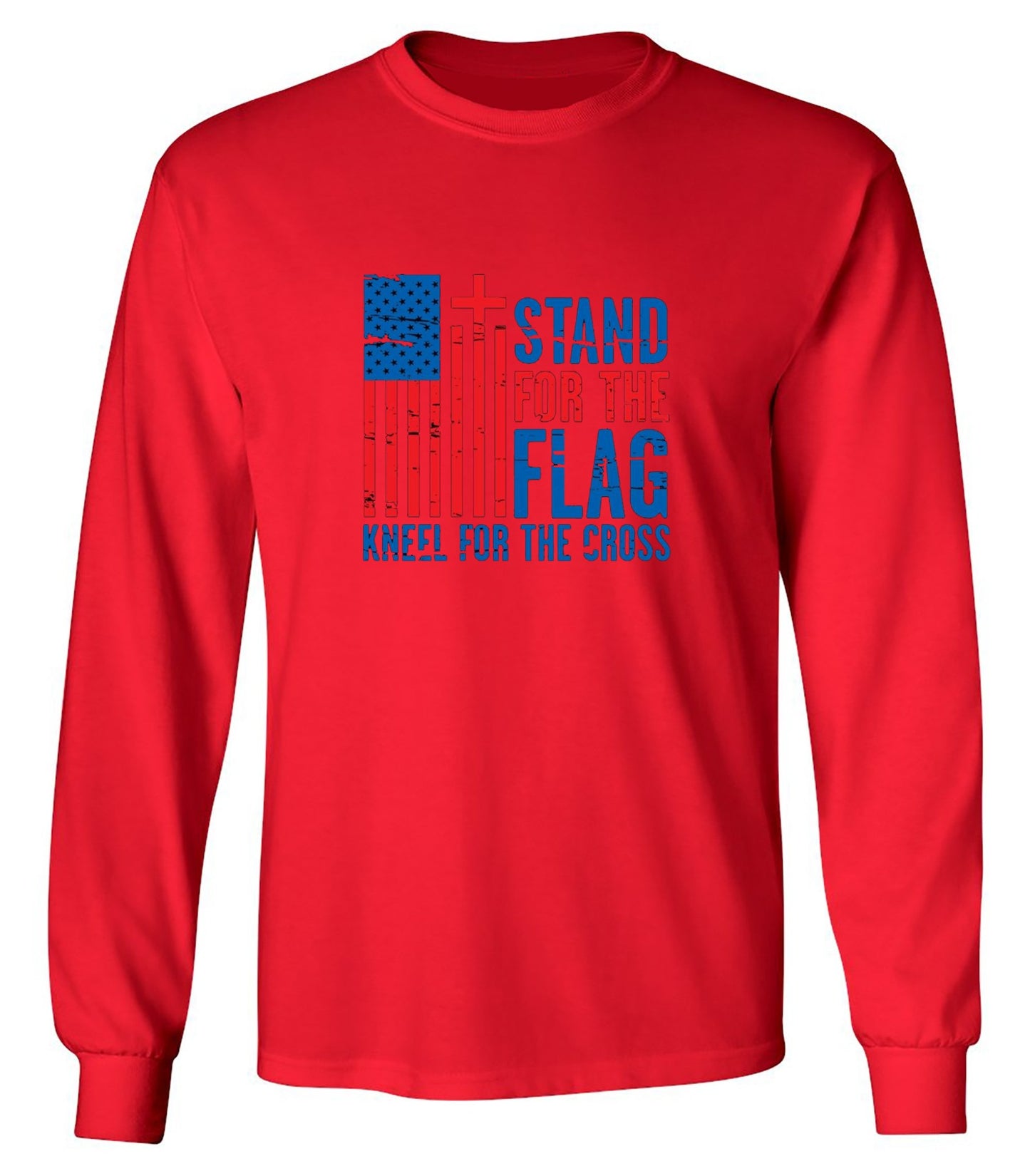 Funny T-Shirts design "Stand For The Flag Kneel For The Cross Shirt!"