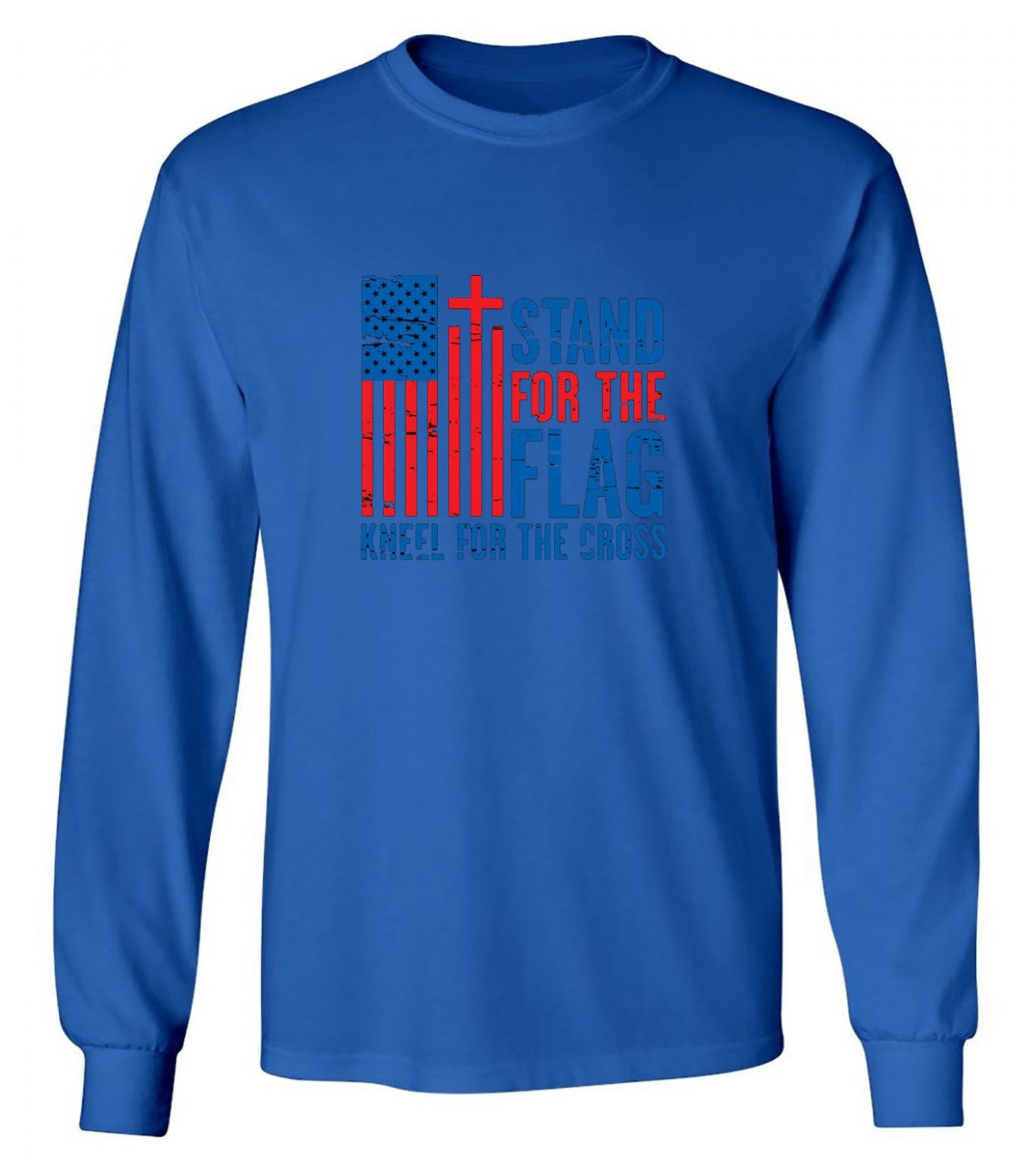 Funny T-Shirts design "Stand For The Flag Kneel For The Cross Shirt!"