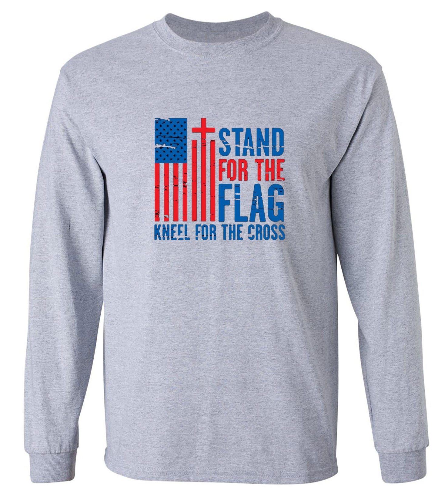 Funny T-Shirts design "Stand For The Flag Kneel For The Cross Shirt!"