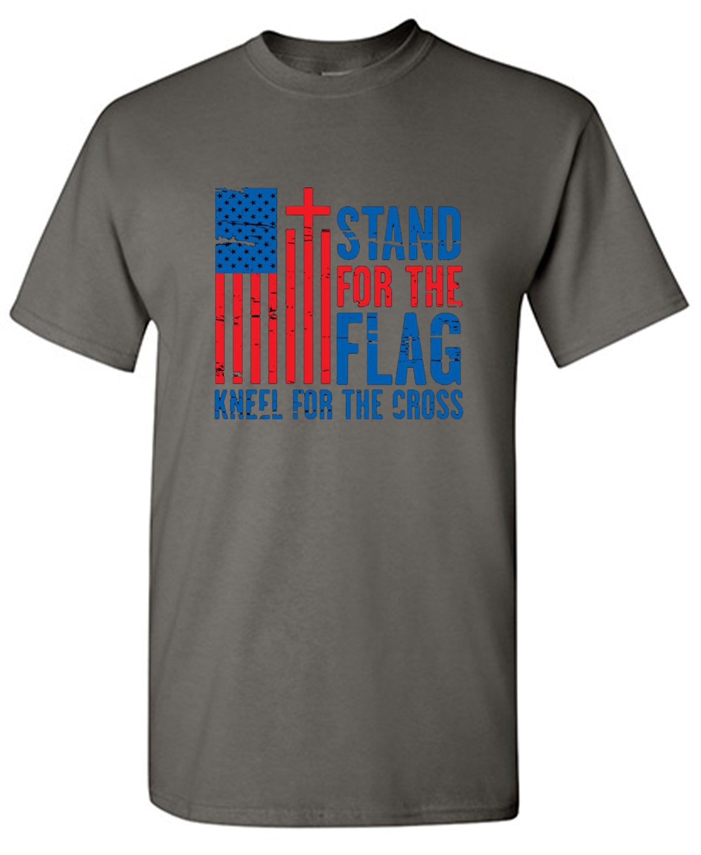 Funny T-Shirts design "Stand For The Flag Kneel For The Cross Shirt!"