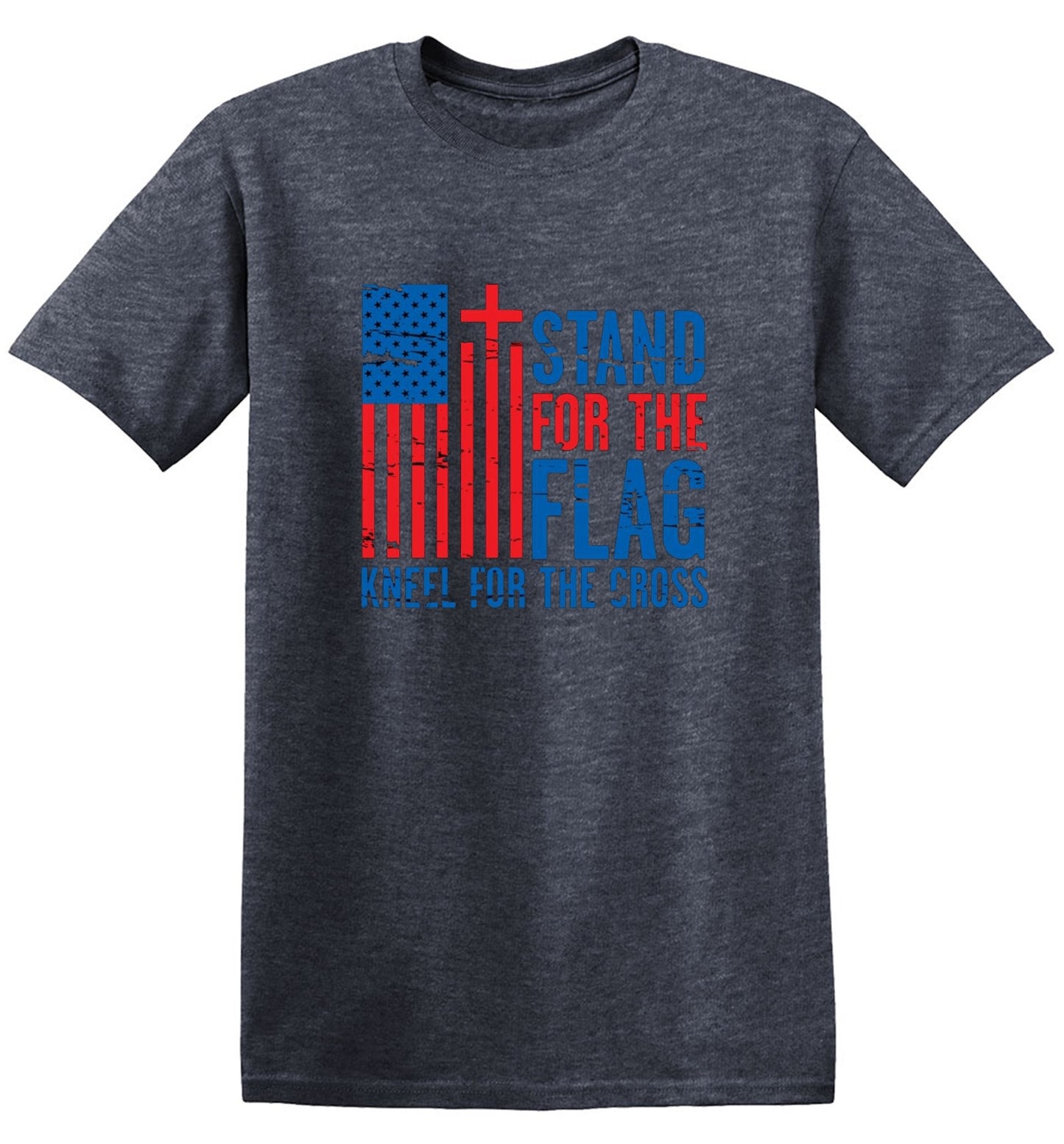Funny T-Shirts design "Stand For The Flag Kneel For The Cross Shirt!"