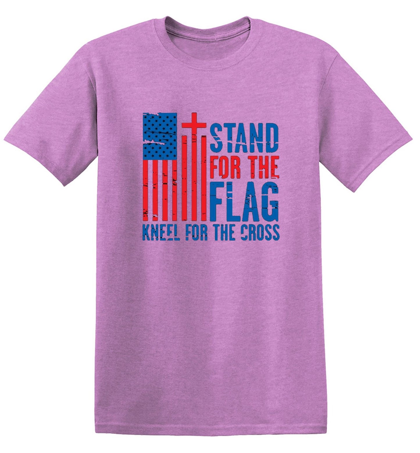 Funny T-Shirts design "Stand For The Flag Kneel For The Cross Shirt!"