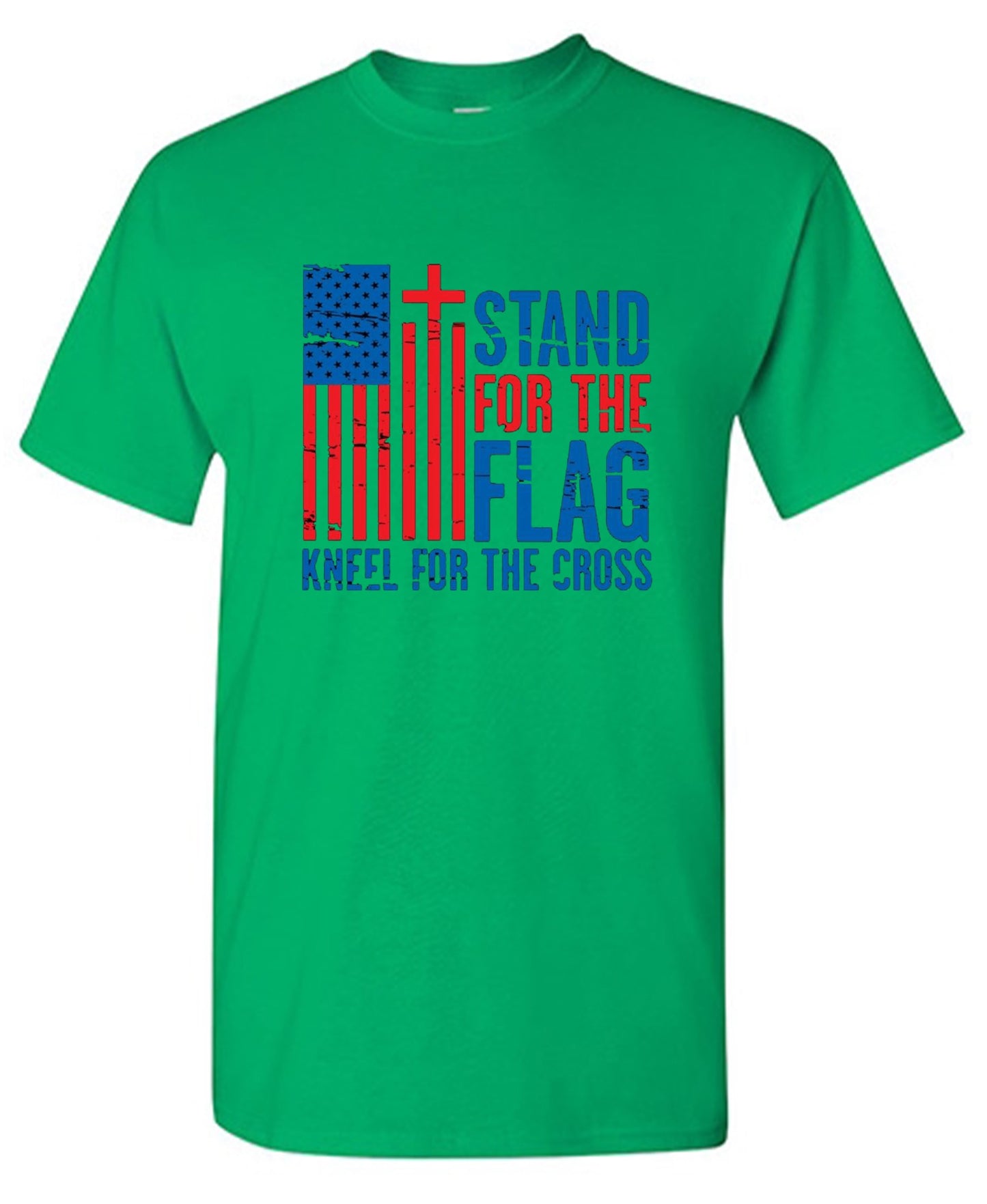 Funny T-Shirts design "Stand For The Flag Kneel For The Cross Shirt! - Youth"