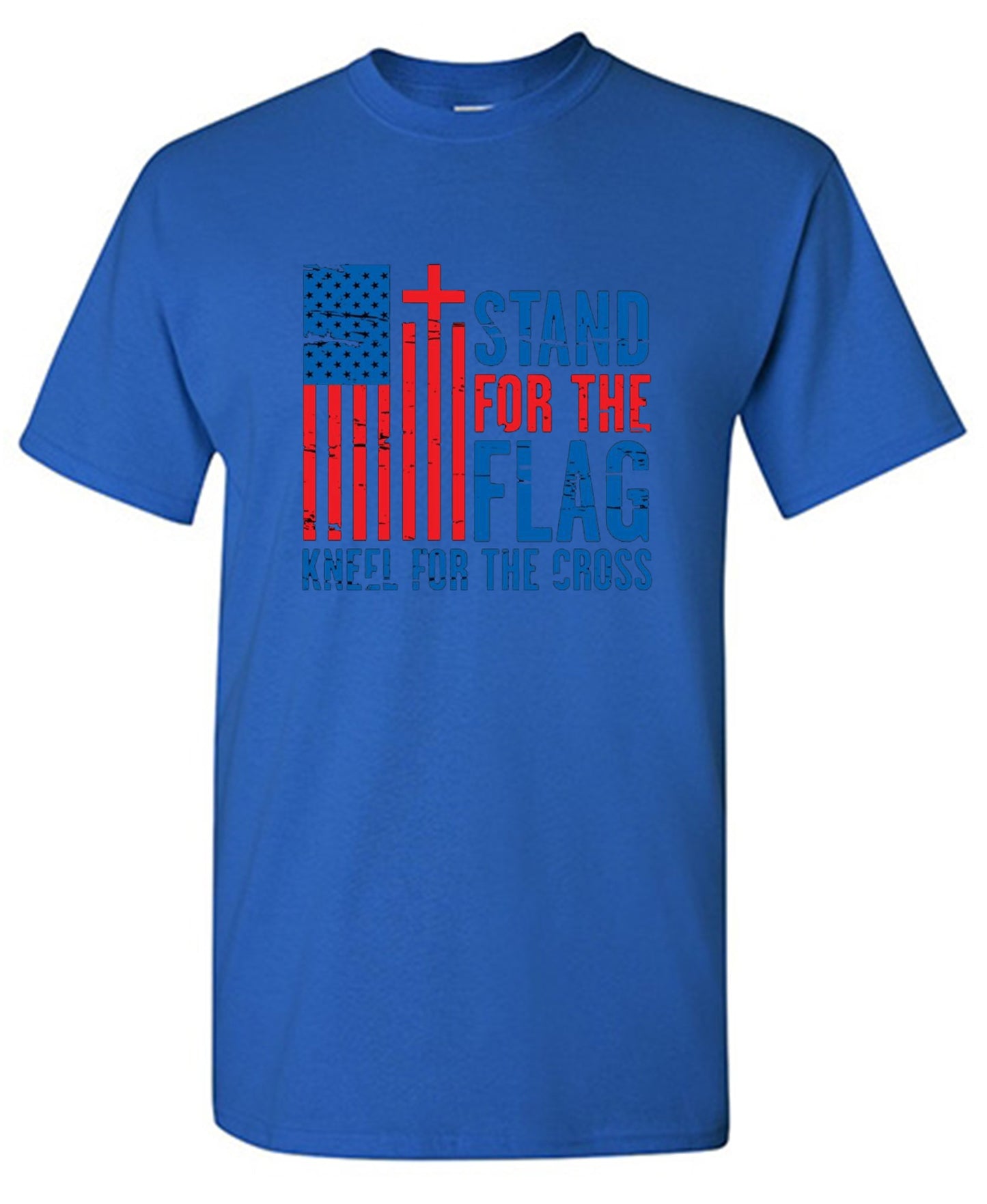 Funny T-Shirts design "Stand For The Flag Kneel For The Cross Shirt!"