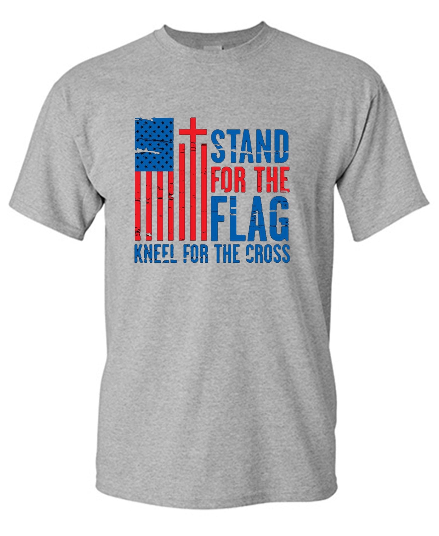 Funny T-Shirts design "Stand For The Flag Kneel For The Cross Shirt!"