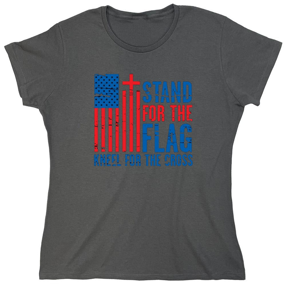 Funny T-Shirts design "Stand For The Flag Kneel For The Cross Shirt!"