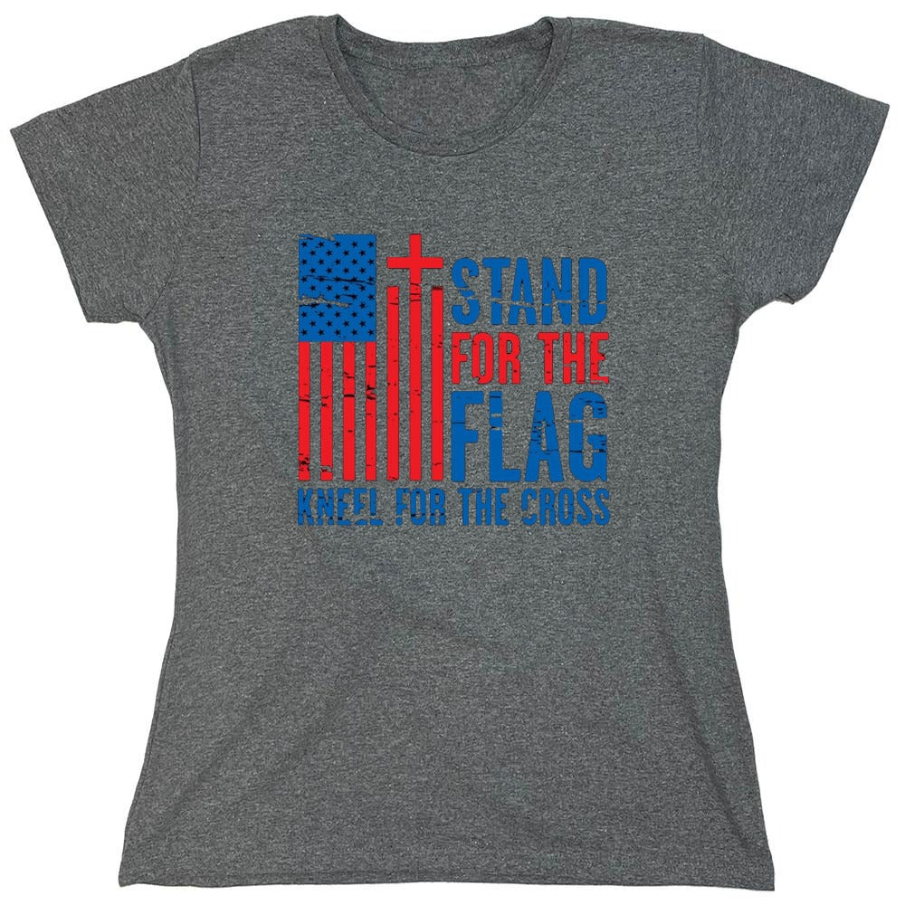 Funny T-Shirts design "Stand For The Flag Kneel For The Cross Shirt!"