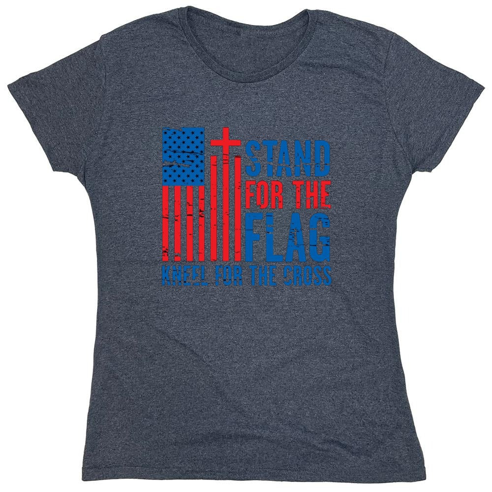 Funny T-Shirts design "Stand For The Flag Kneel For The Cross Shirt!"