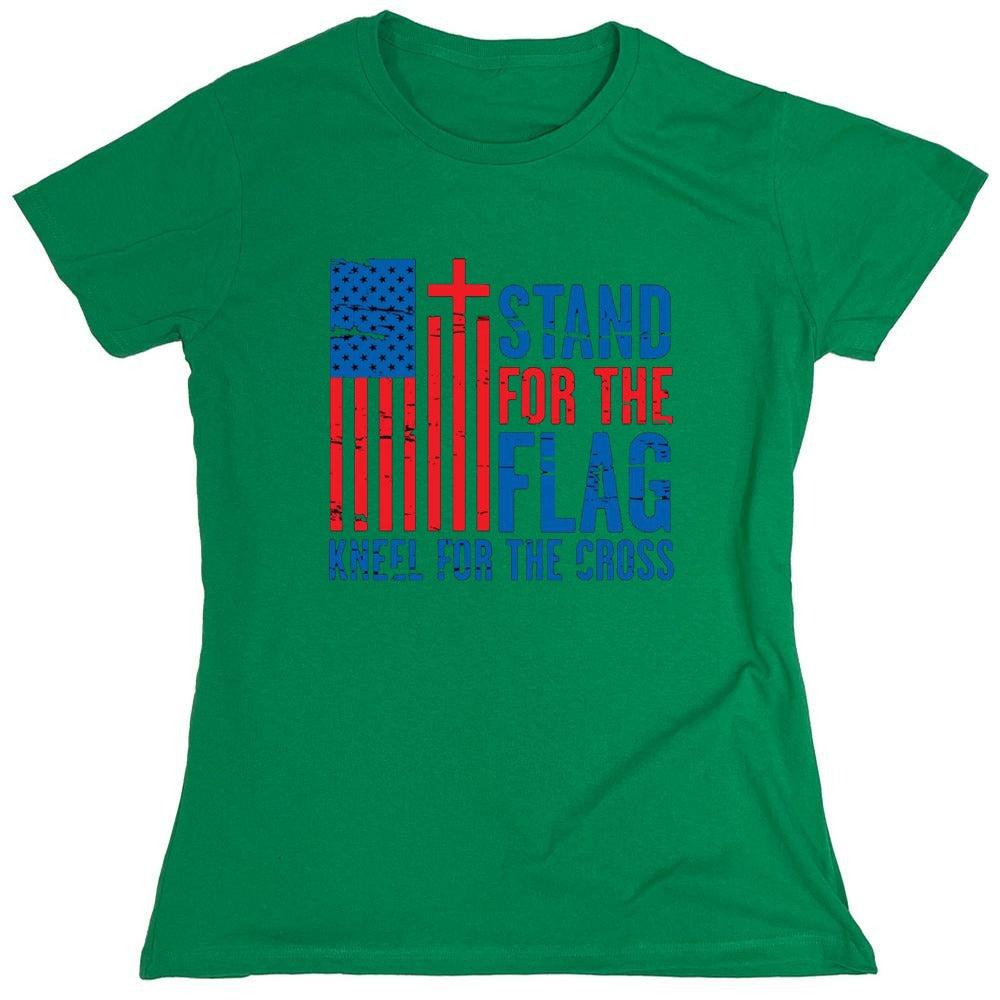 Funny T-Shirts design "Stand For The Flag Kneel For The Cross Shirt!"
