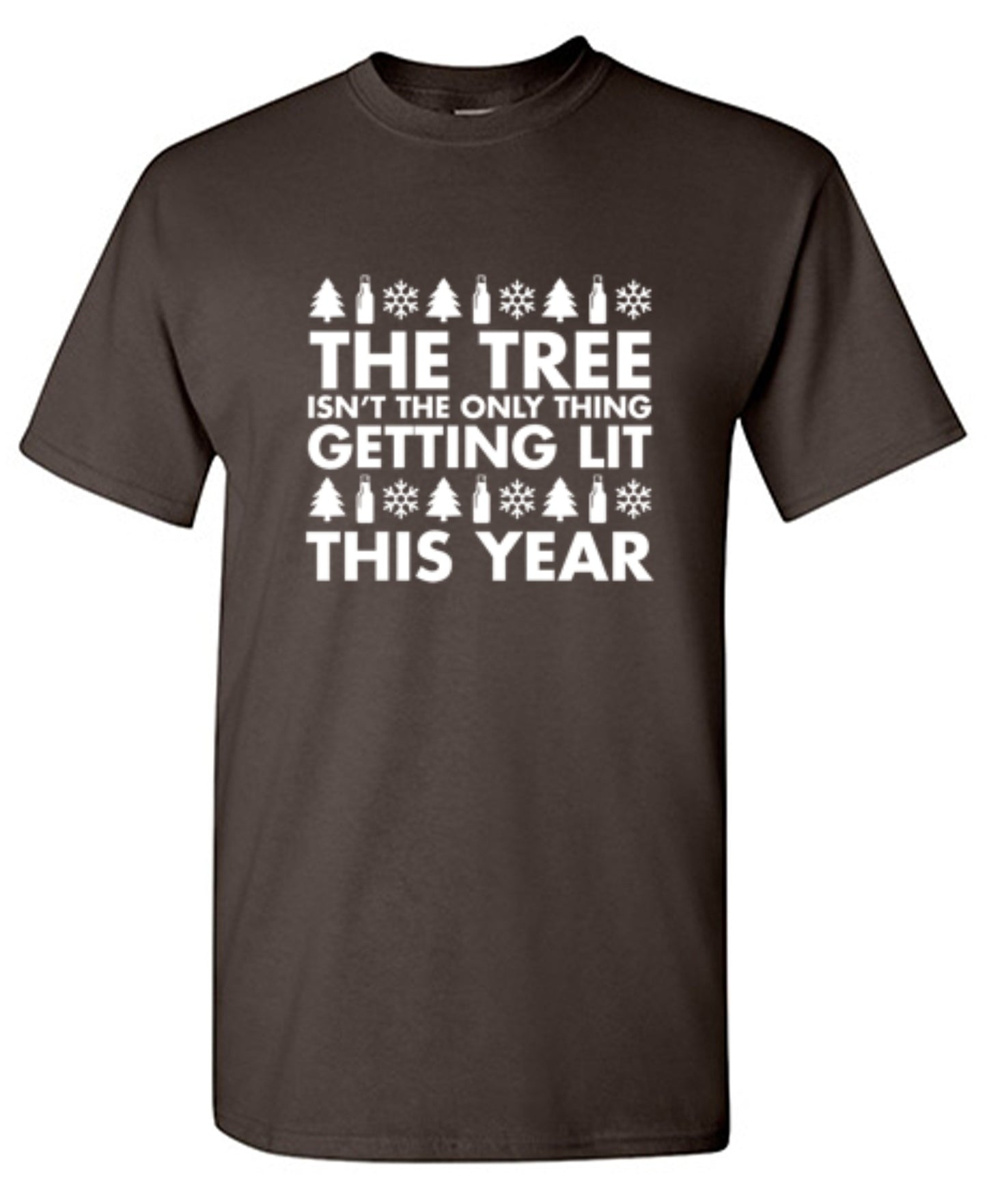 Funny T-Shirts design "The Tree Isn't The Only Thing Getting Lit This Year T-Shirt"