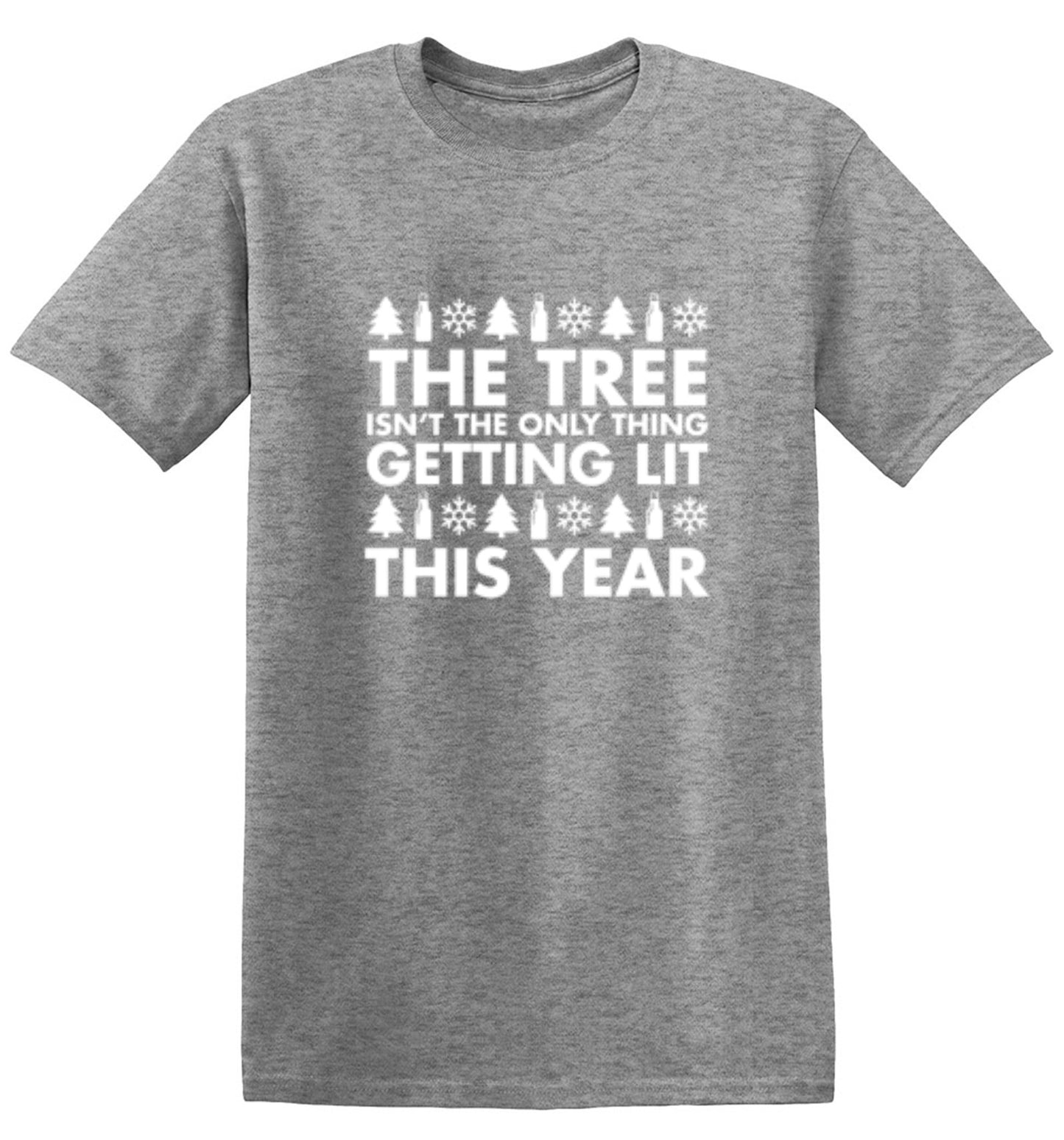 Funny T-Shirts design "The Tree Isn't The Only Thing Getting Lit This Year T-Shirt"