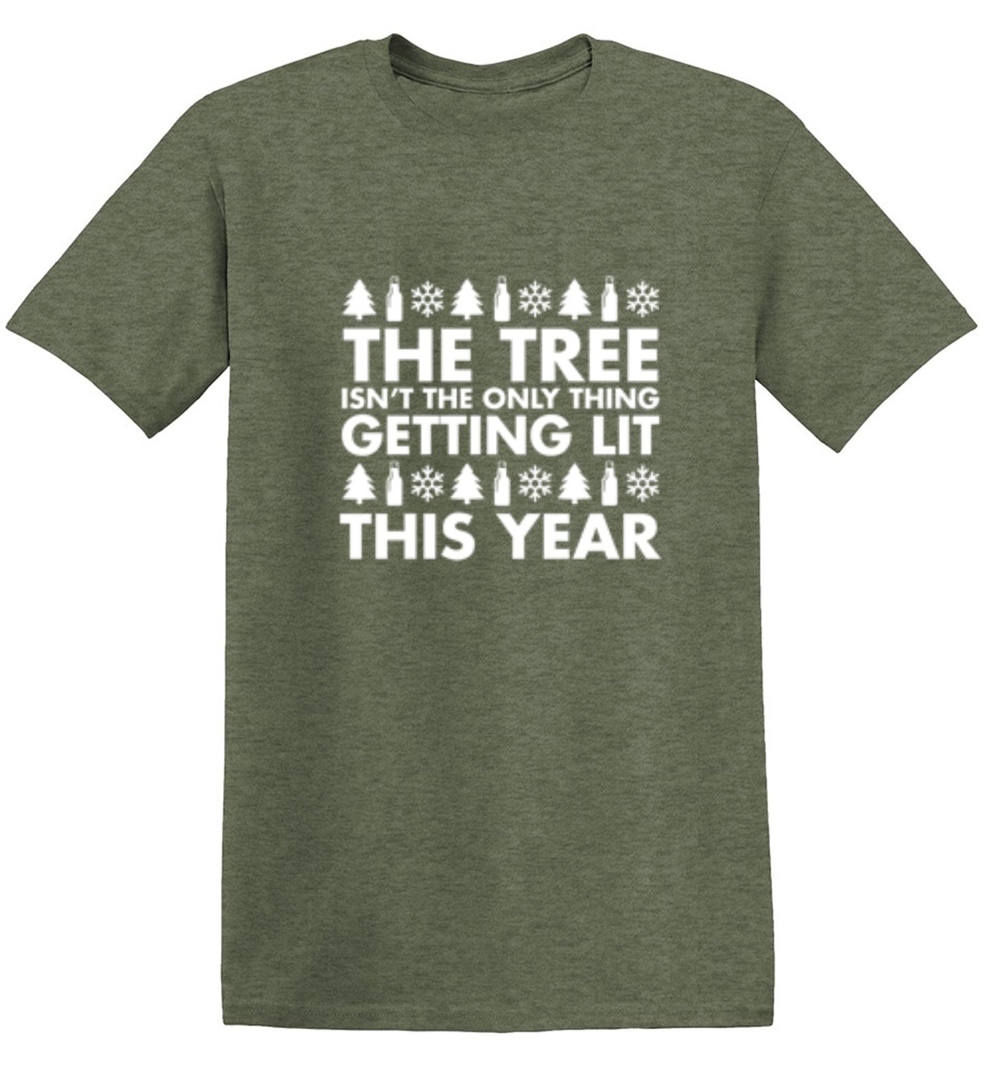 Funny T-Shirts design "The Tree Isn't The Only Thing Getting Lit This Year T-Shirt"