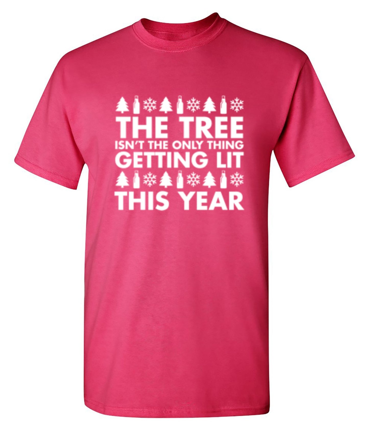 Funny T-Shirts design "The Tree Isn't The Only Thing Getting Lit This Year T-Shirt"