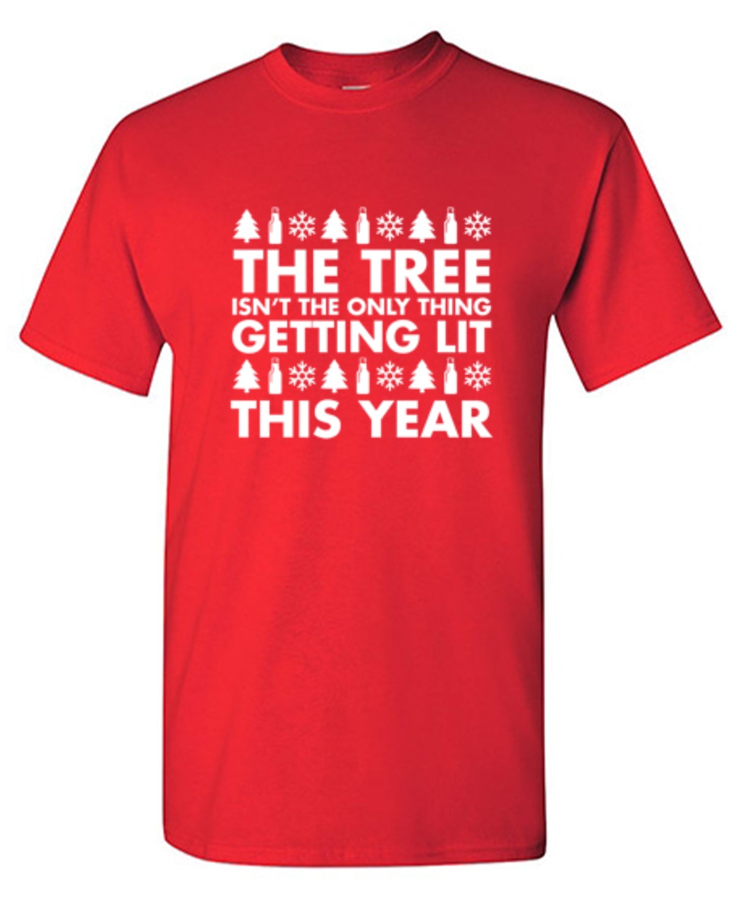 Funny T-Shirts design "The Tree Isn't The Only Thing Getting Lit This Year T-Shirt"