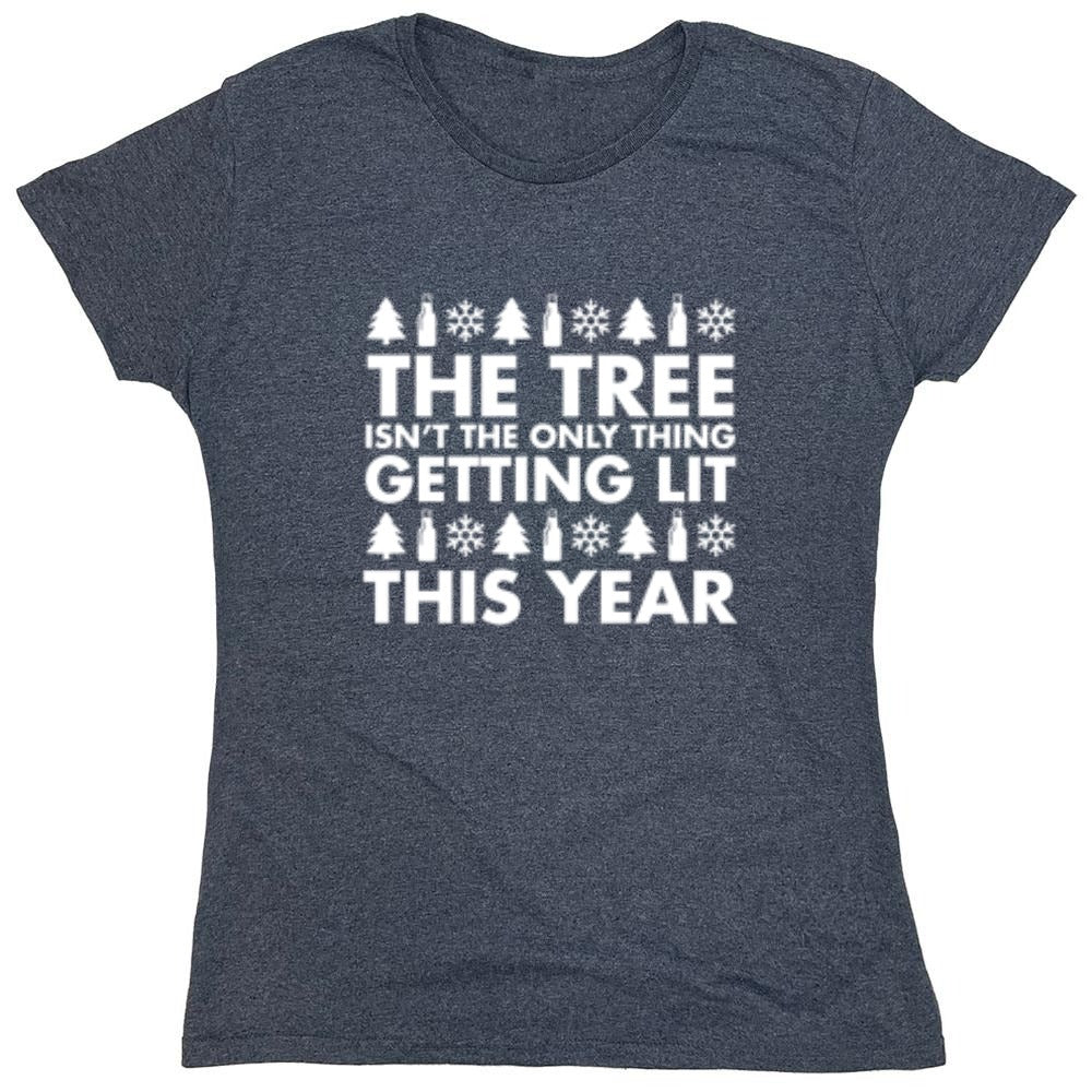 Funny T-Shirts design "The Tree Isn't The Only Thing Getting Lit This Year T-Shirt"