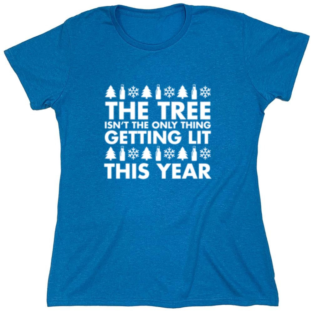 Funny T-Shirts design "The Tree Isn't The Only Thing Getting Lit This Year T-Shirt"