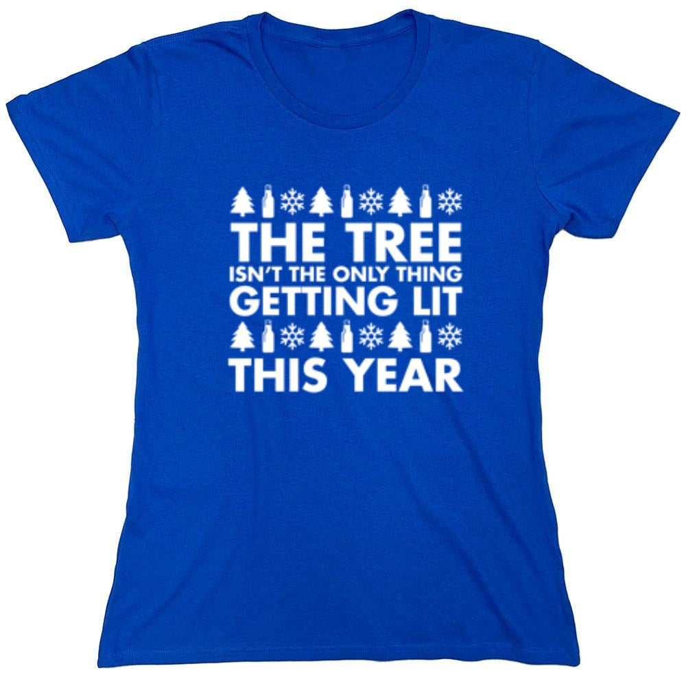 Funny T-Shirts design "The Tree Isn't The Only Thing Getting Lit This Year T-Shirt"