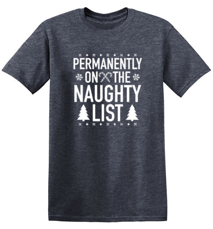 Funny T-Shirts design "Permanently On The Naughty List T-Shirt"