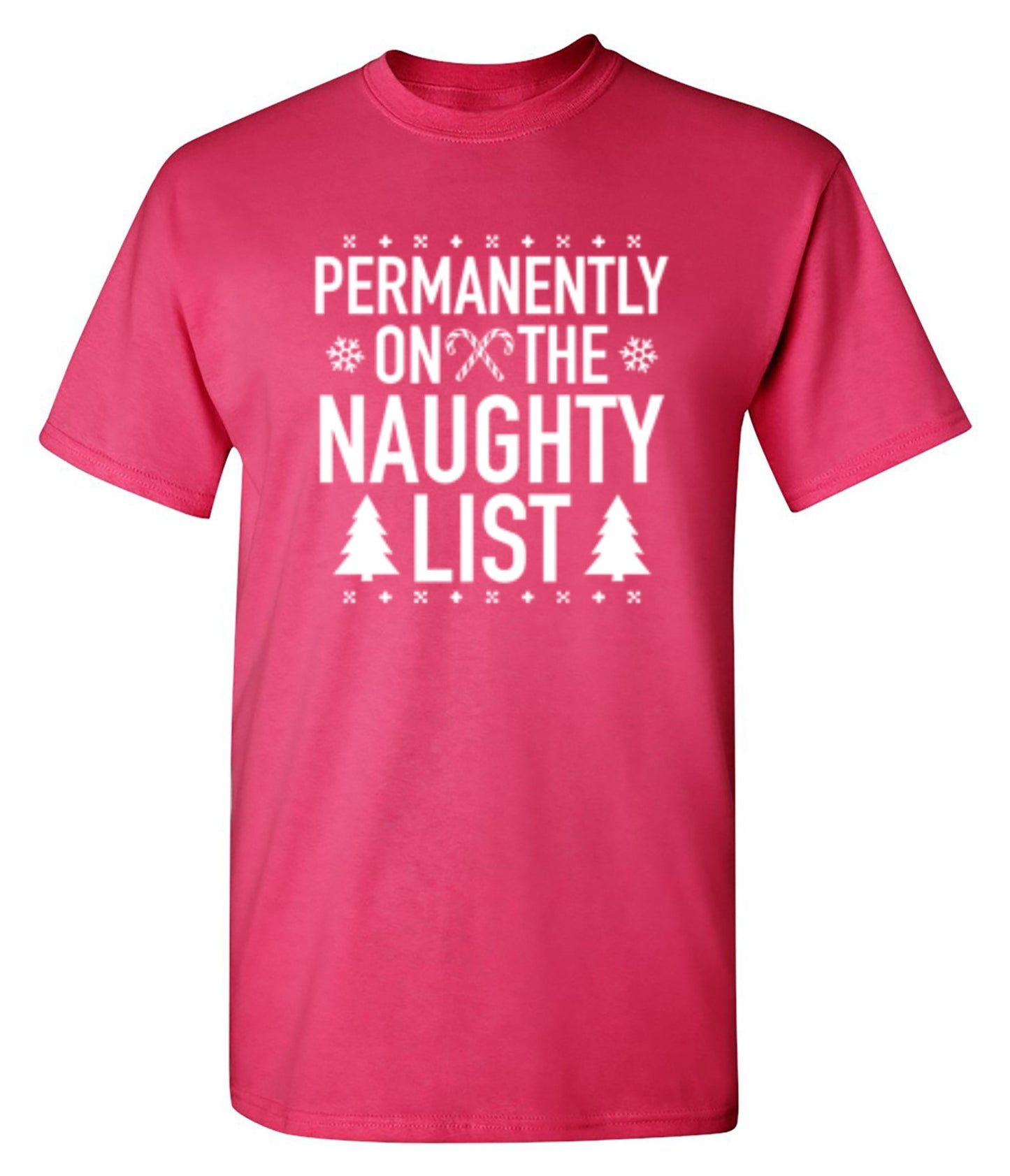 Funny T-Shirts design "Permanently On The Naughty List T-Shirt"