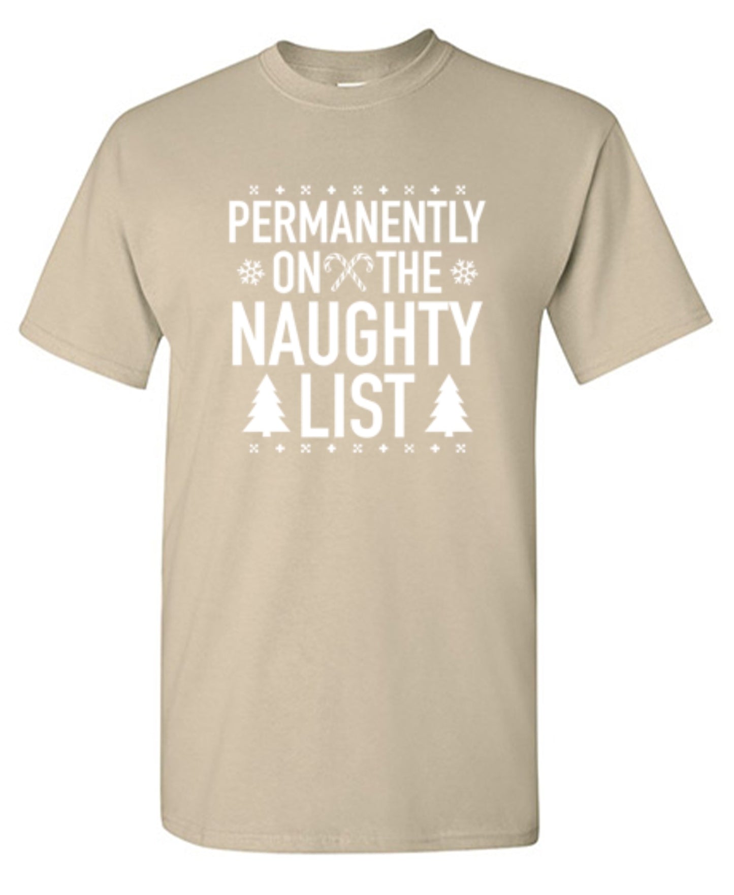 Funny T-Shirts design "Permanently On The Naughty List T-Shirt"