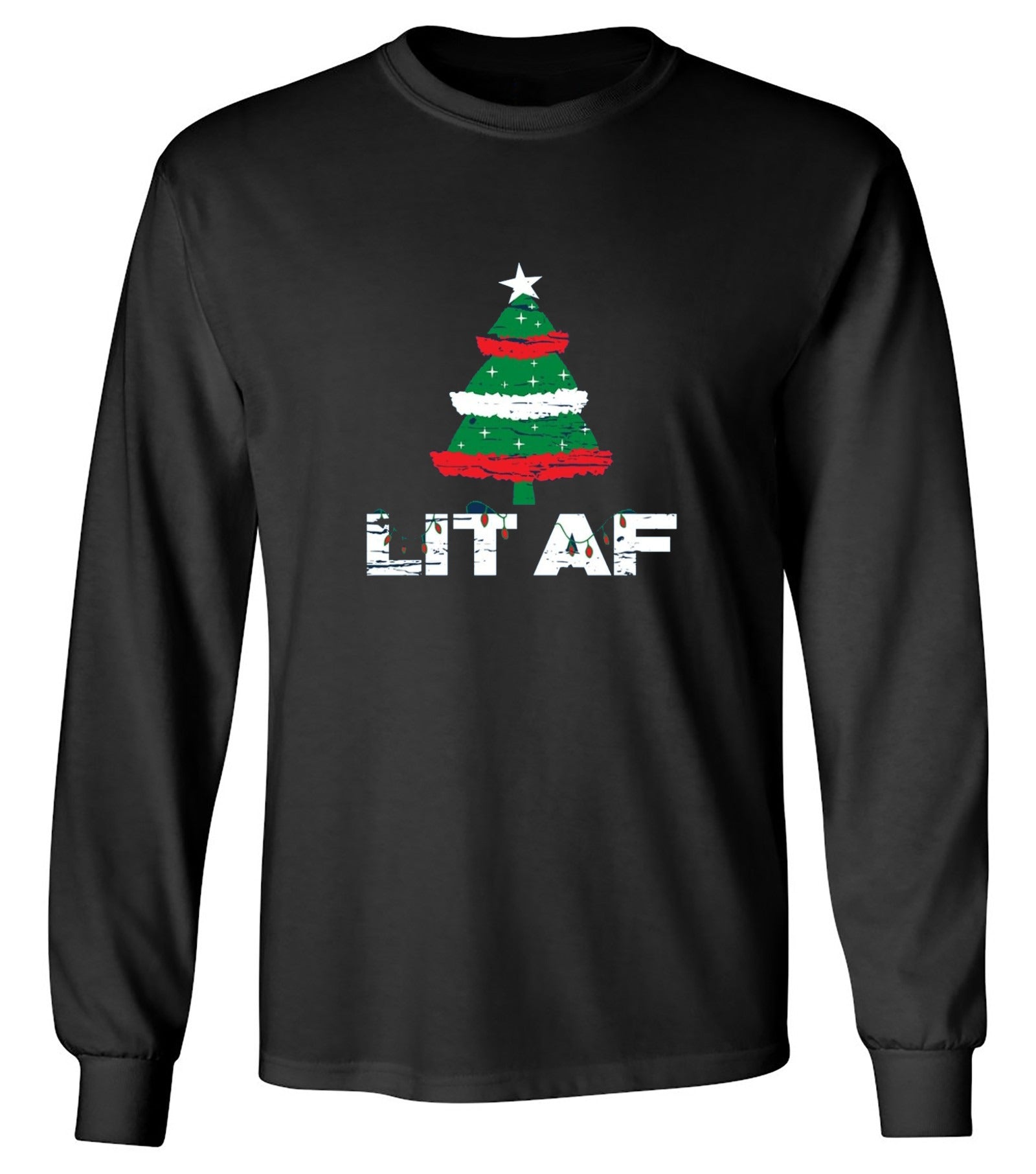 Funny T-Shirts design "Lit AF T-Shirt - Long Sleeve"