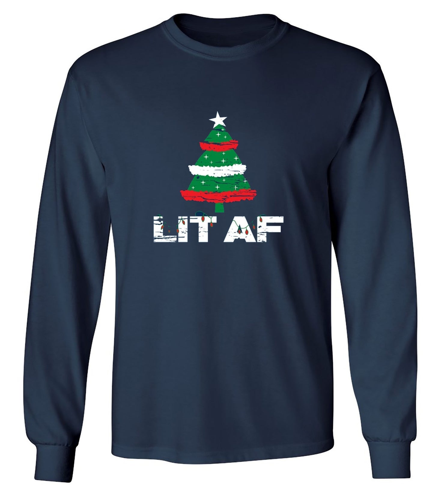 Funny T-Shirts design "Lit AF T-Shirt - Long Sleeve"