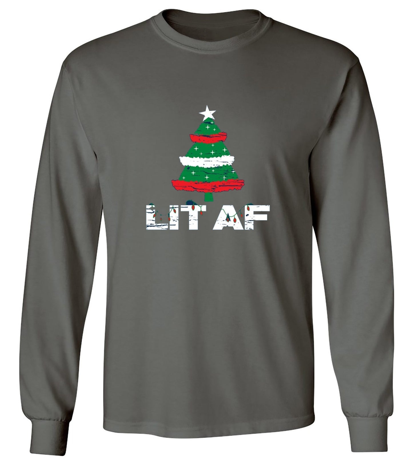 Funny T-Shirts design "Lit AF T-Shirt - Long Sleeve"