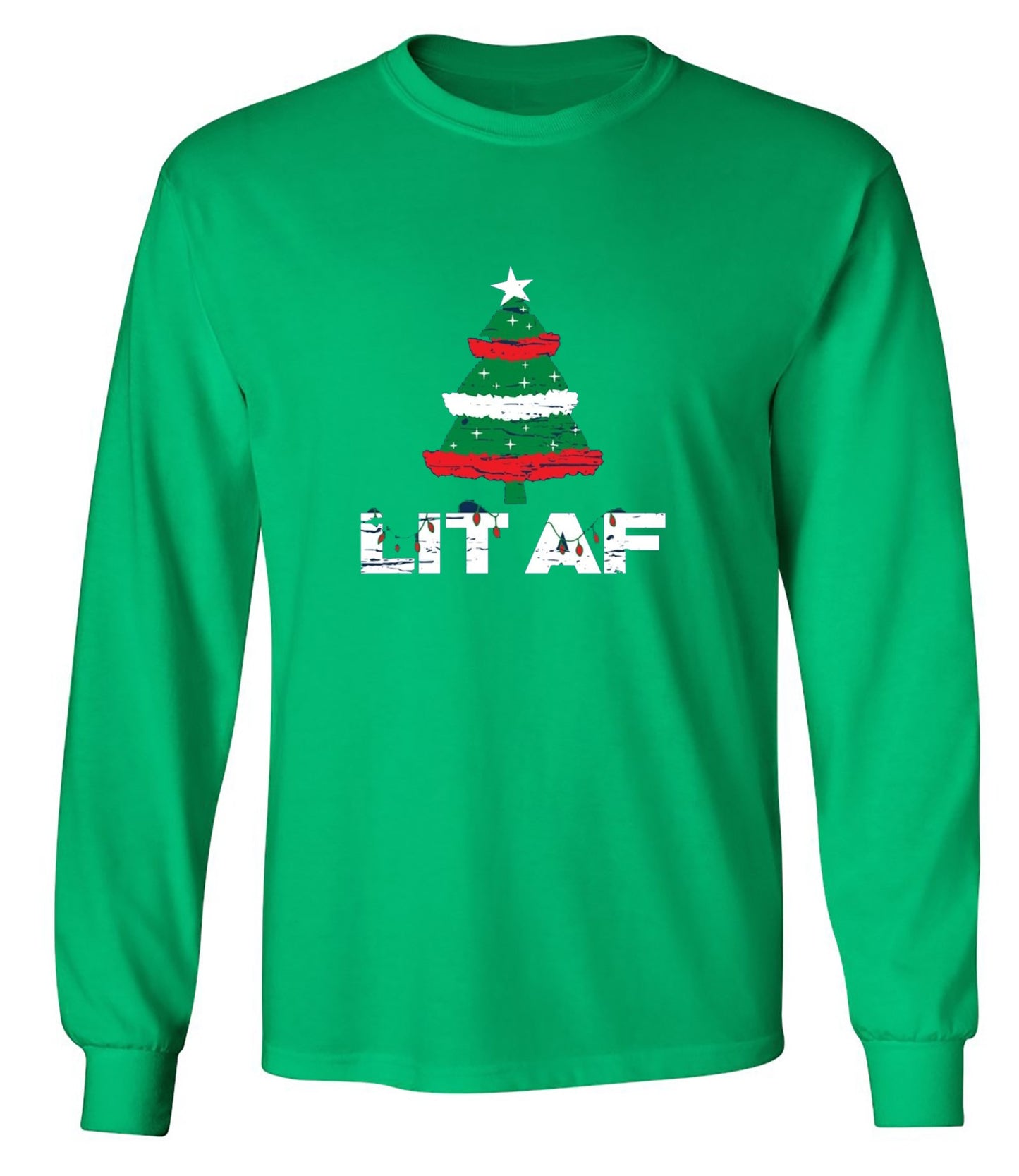 Funny T-Shirts design "Lit AF T-Shirt - Long Sleeve"