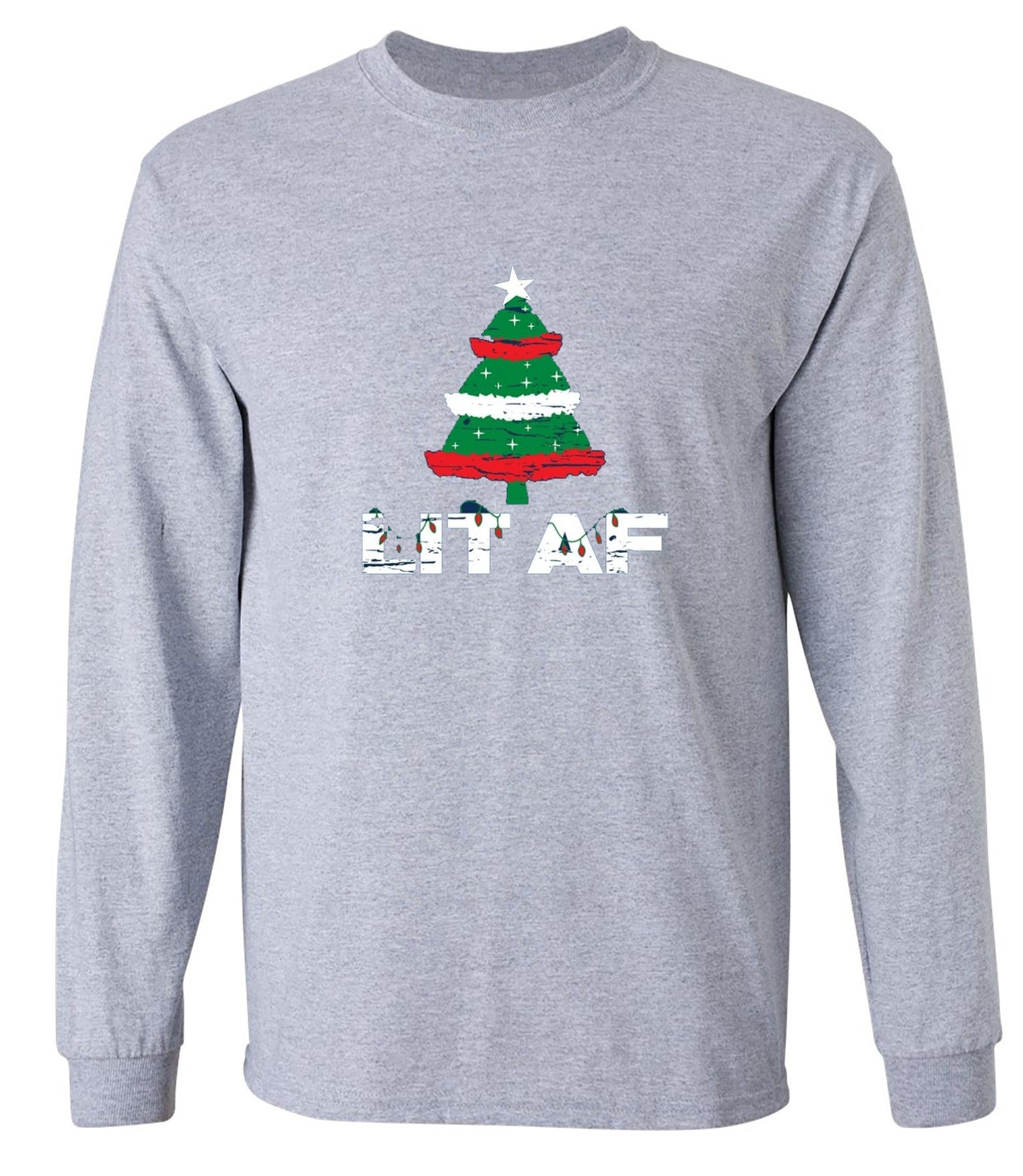 Funny T-Shirts design "Lit AF T-Shirt - Long Sleeve"